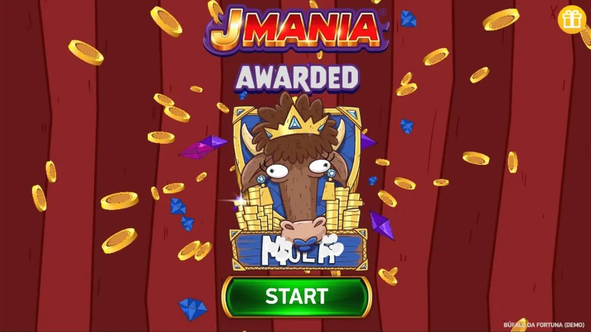 Interface do slot Buffalo da Fortuna com tema de fronteira americana