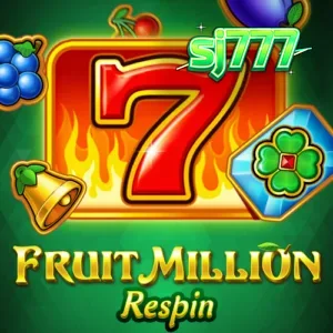 Interface de jogo do caça-níqueis Fruit Million Respin com símbolos de frutas clássicos e design vibrante.
